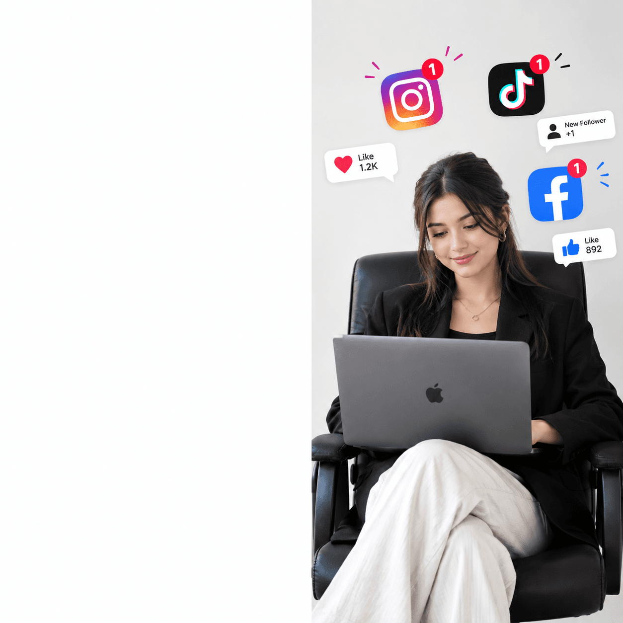 Woman using a smartphone